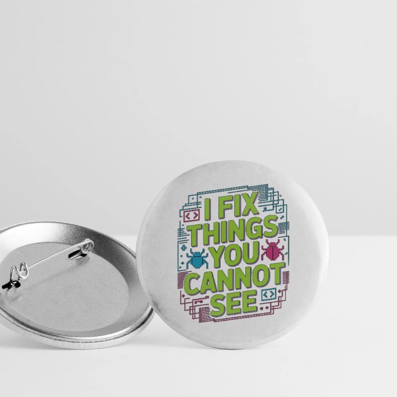 Game Developer I Fix Things Software Developer Buttons groß 56 mm (5er Pack)