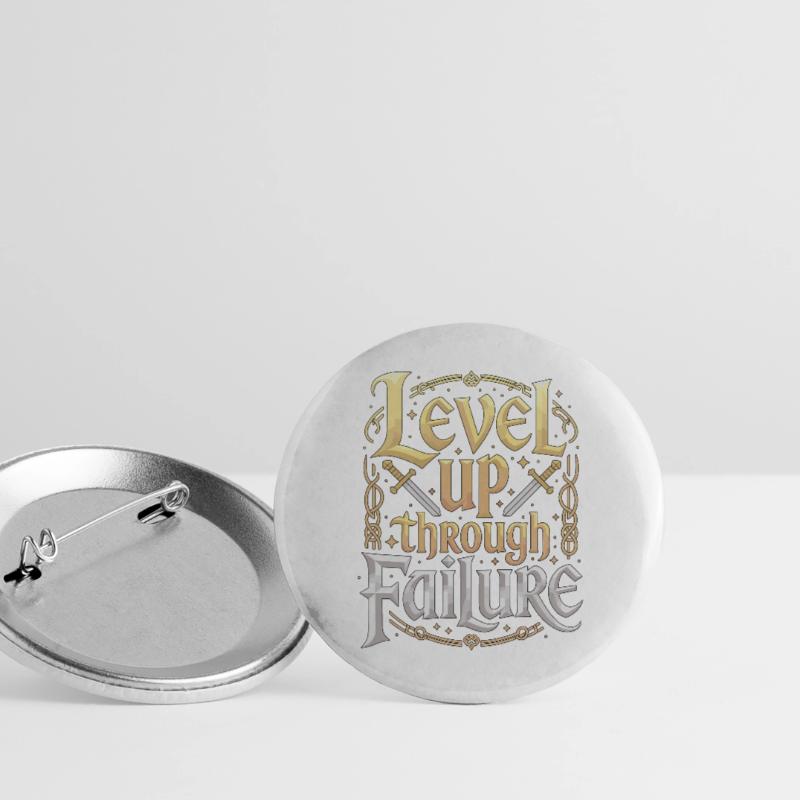 Game Developer Level Up Through Gaming Programmer Buttons groß 56 mm (5er Pack)