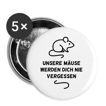 Geschenk zum Abschied für Lehrerin und Erzieherin - Buttons groß 56 mm (5er Pack) - Weiß - Vorne
