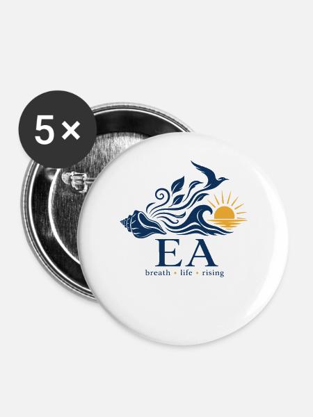 Ea Breath Life - Buttons groß 56 mm (5er Pack) - Weiß