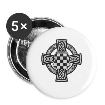 Herceg Bosna - Buttons groß 56 mm (5er Pack) - Weiß - Vorne