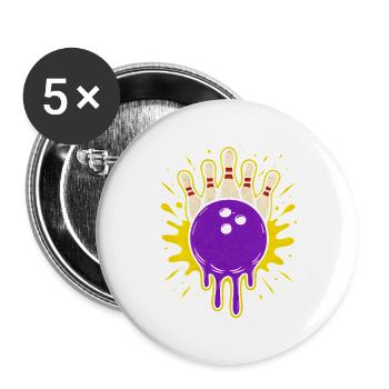 Cool Dripping Bowling Ball - Buttons large 2.2''/56 mm (5-pack) - white - Front