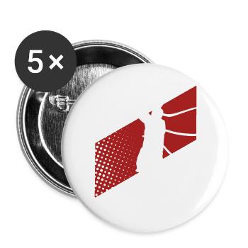 Basket-ball - Lot de 5 grands badges (56 mm) - blanc - Devant