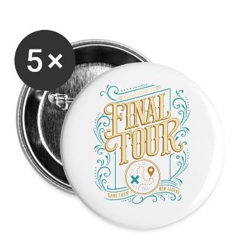 Tournée finale du garçon (design JGA) - Lot de 5 grands badges (56 mm) - blanc - Devant
