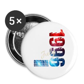 30th Birthday Gift Original July 1996 - Buttons large 2.2''/56 mm (5-pack) - white - Front