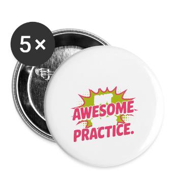 Anyone Can Be Cool Awesome Nerd Gamer Geek Irony - Buttons large 2.2''/56 mm (5-pack) - white - Front