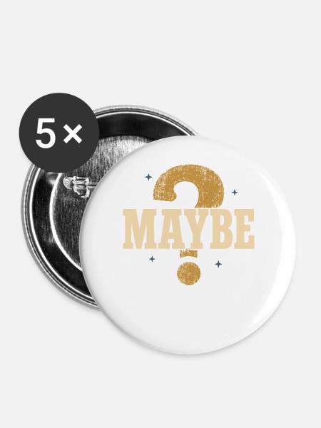 Agnostisch, Aber Müde Lustiges Agnostiker-geschenk - Buttons groß 56 mm (5er Pack) - Weiß