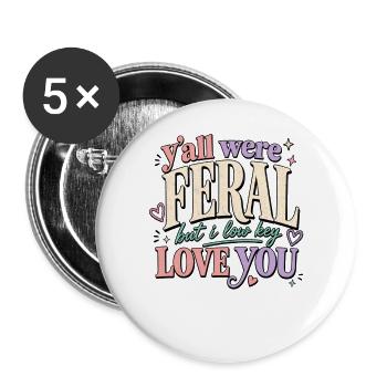 Lehrerin Spruch Humor Schule Geschenkidee - Buttons groß 56 mm (5er Pack) - Weiß - Vorne