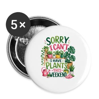  Tut Mir Leid, Ich Kann Dieses Wochenende Keine - Buttons groß 56 mm (5er Pack) - Weiß - Vorne