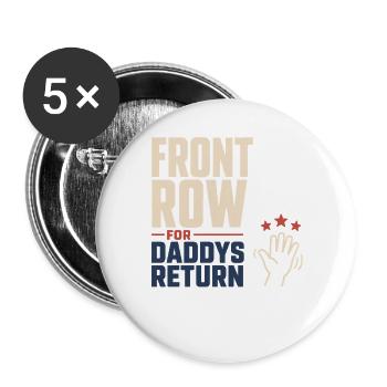 Bienvenue à la maison, Papa Retour militaire - Lot de 5 grands badges (56 mm) - blanc - Devant