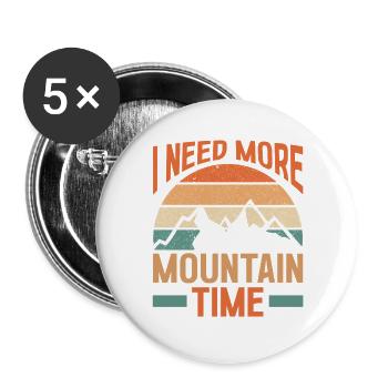 Hiking Mountain Trail Backpacking Outdoors Wildern - Buttons groß 56 mm (5er Pack) - Weiß - Vorne