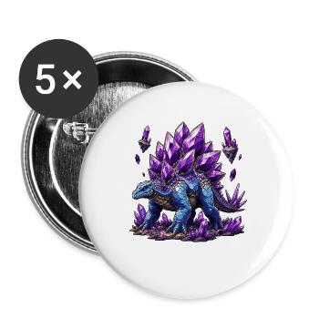 Azure Crystal Dragon - Buttons large 2.2''/56 mm (5-pack) - white - Front