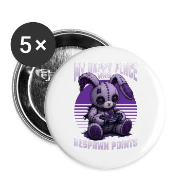 Pastel Goth Soft Goth Gaming Gamer - Lot de 5 grands badges (56 mm) - blanc - Devant