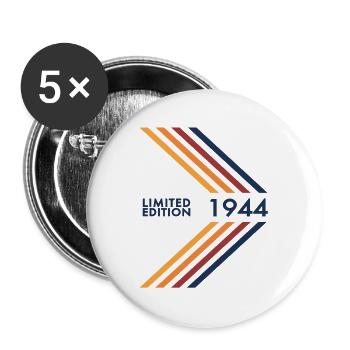 1944 Limited Edition Birthday Man Wife Vintage - Buttons large 2.2''/56 mm (5-pack) - white - Front