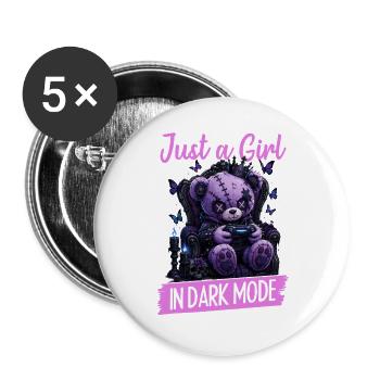 Pastel Goth Soft Goth Gaming Gamer - Lot de 5 grands badges (56 mm) - blanc - Devant