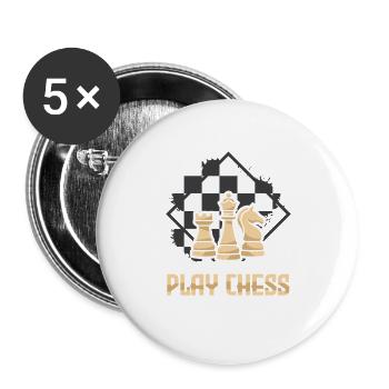 Chess Chess Player Chessboard - Buttons large 2.2''/56 mm (5-pack) - white - Front
