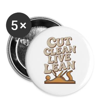 Cabinet Maker Cut Clean Live Lean Custom Cabinetry - Buttons large 2.2''/56 mm (5-pack) - white - Front