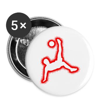 Soccer Soccer Players Kids Boys Soccer - Buttons large 2.2''/56 mm (5-pack) - white - Front
