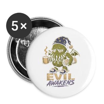 Evil Awakens : Café Cosmique - Lot de 5 grands badges (56 mm) - blanc - Devant