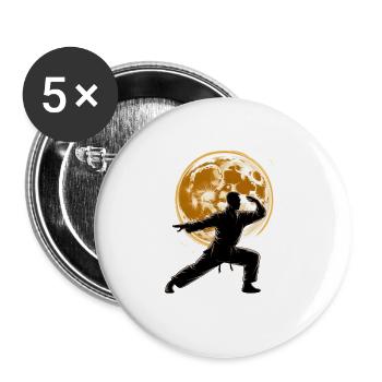 Tai Chi Zen Meditation – Chi Qigong Training - Buttons large 2.2''/56 mm (5-pack) - white - Front