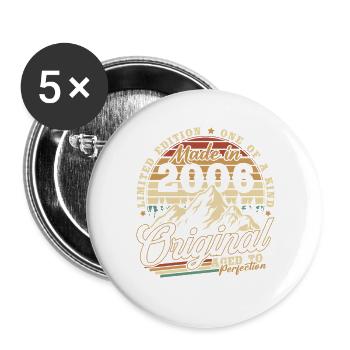 2006 Jahrgang Vintage Geburtstag Geschenk Retro - Buttons large 2.2''/56 mm (5-pack) - white - Front
