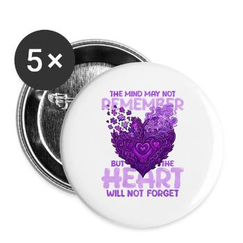 L’esprit ne se souvient peut-être pas, mais - Lot de 5 grands badges (56 mm) - blanc - Devant