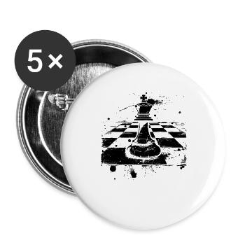 Chess Piece Street Art - Buttons large 2.2''/56 mm (5-pack) - white - Front
