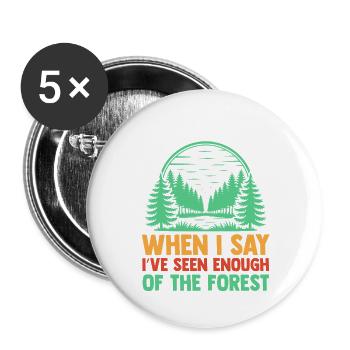 Hiking Mountain Trail Backpacking Outdoors Poaching - Buttons large 2.2''/56 mm (5-pack) - white - Front