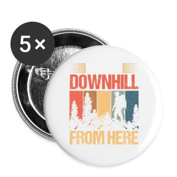Hiking Mountain Trail Backpacking Outdoors Poaching - Buttons large 2.2''/56 mm (5-pack) - white - Front