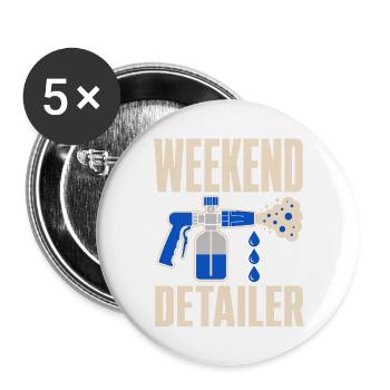 Garage Detailer Car Detailing Car Detailer - Buttons large 2.2''/56 mm (5-pack) - white - Front