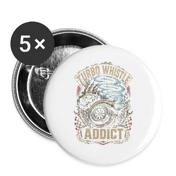 Rolling Coal Turbo Whistle - Buttons large 2.2''/56 mm (5-pack) - white - Front