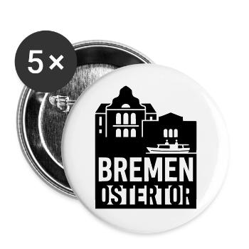 bremen ostertor - Buttons groß 56 mm (5er Pack) - Weiß - Vorne