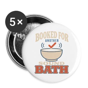 Klangbad Klangheilung Singing Bowl Gift - Buttons large 2.2''/56 mm (5-pack) - white - Front