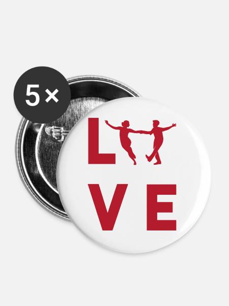 Swing Swing-Musik - Buttons groß 56 mm (5er Pack) - Weiß