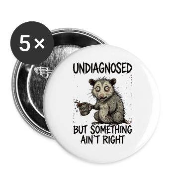 Ce n’est pas diagnostiqué, mais quelque chose ne va pas - Lot de 5 grands badges (56 mm) - blanc - Devant
