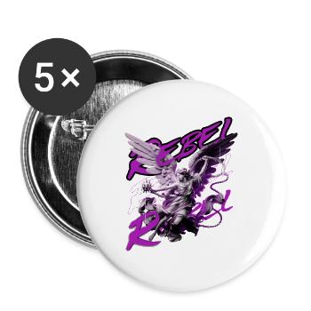 The Violet Rebellion - Buttons groß 56 mm (5er Pack) - Weiß - Vorne