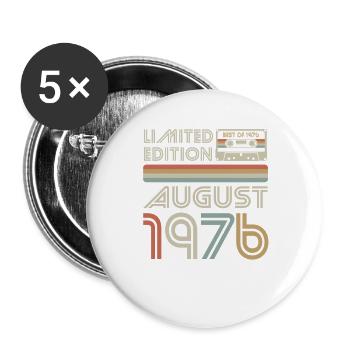 Kassette | Best of August 1976 | Limited Edition - Buttons groß 56 mm (5er Pack) - Weiß - Vorne