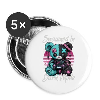 Pastel Goth Soft Goth Gaming Gamer - Buttons groß 56 mm (5er Pack) - Weiß - Vorne