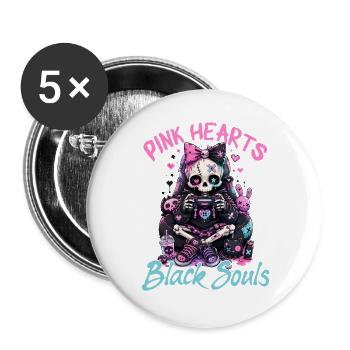 Pastel Goth Soft Goth Gaming Gamer - Buttons groß 56 mm (5er Pack) - Weiß - Vorne