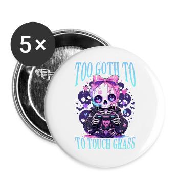 Pastel Goth Soft Goth Gaming Gamer - Buttons groß 56 mm (5er Pack) - Weiß - Vorne