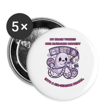 One Awkward Moment, Six-Season Drama - Buttons large 2.2''/56 mm (5-pack) - white - Front