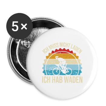 Kondition Statt Akku - Buttons groß 56 mm (5er Pack) - Weiß - Vorne