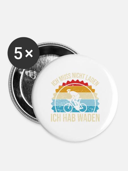 Kondition Statt Akku - Buttons groß 56 mm (5er Pack) - Weiß