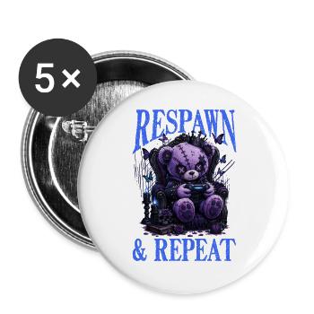 Pastel Goth Soft Goth Gaming Gamer - Buttons large 2.2''/56 mm (5-pack) - white - Front