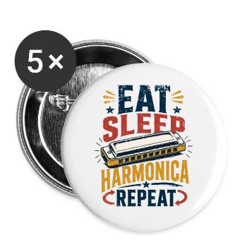 Instrument Harmonica Repeat-Music Harmonica - Buttons large 2.2''/56 mm (5-pack) - white - Front