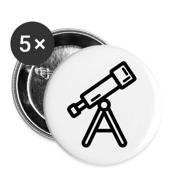 Teleskop - Buttons groß 56 mm (5er Pack) - Weiß - Vorne
