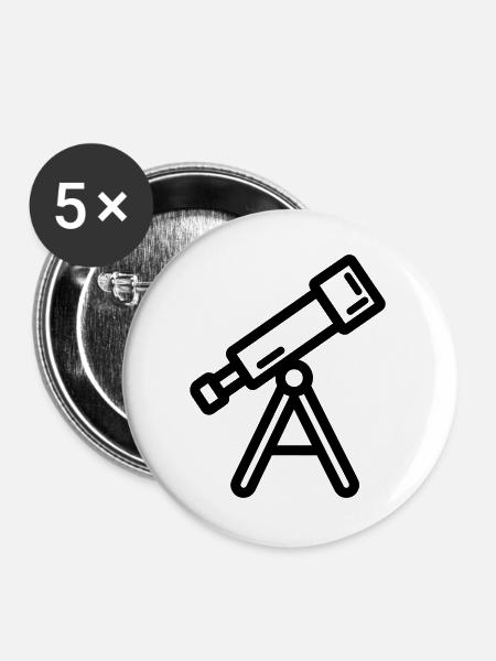 Teleskop - Buttons groß 56 mm (5er Pack) - Weiß