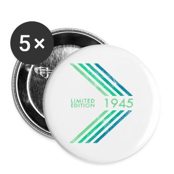 1945 Limited Edition Birthday Men's Women's Sport - Buttons large 2.2''/56 mm (5-pack) - white - Front