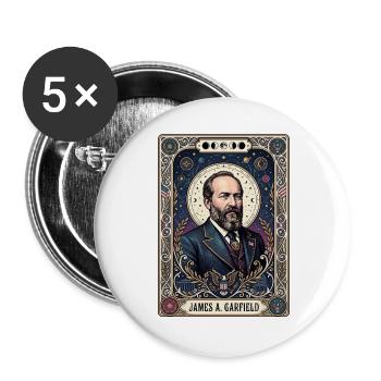 James A Tarotkarte - Buttons groß 56 mm (5er Pack) - Weiß - Vorne