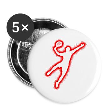 Padel Tennis Padelspieler Herren Kinder Padel - Buttons groß 56 mm (5er Pack) - Weiß - Vorne